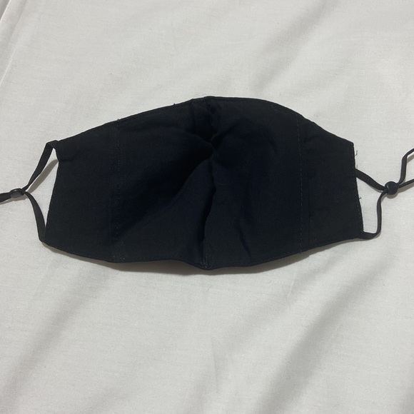 Face Mask. NEW. Black with Clear Sparkly Stones. Adjustable Ear Straps. - Picture 6 of 10